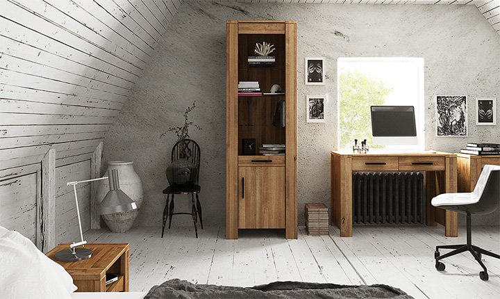 Witryna z przeszkleniem Cubic sklepu Beds