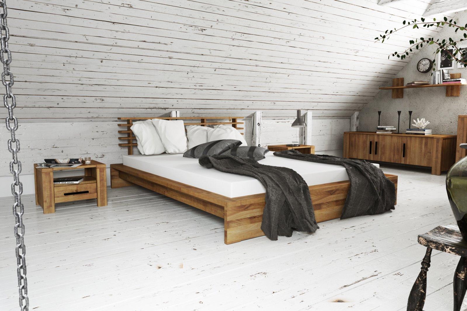 Łóżko CUBIC z litego drewna