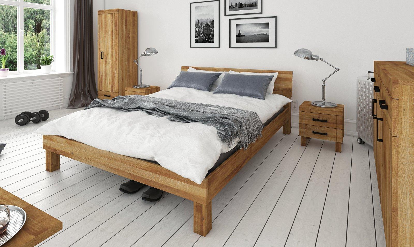 Łóżko BINGO z litego drewna
