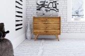 KOMODA RETRO  Z LITEGO DREWNA