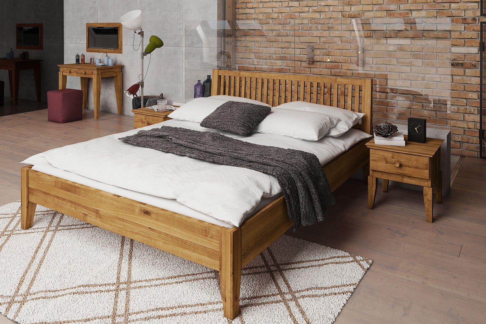 Łóżko ODYS z litego drewna