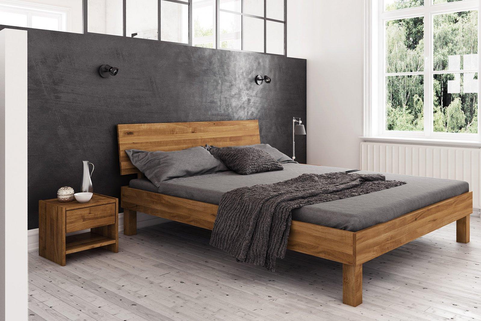Łóżko VIGO z drewnianym szczytem