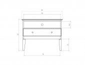 Szafka RTV ODYS z litego drewna