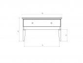 Komoda ODYS niska z litego drewna