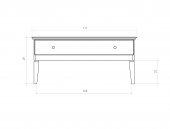 Komoda ODYS niska z litego drewna