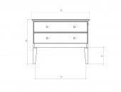 Komoda ODYS niska z litego drewna