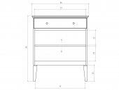 Komoda ODYS z litego drewna