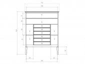 Kredens ODYS z litego drewna