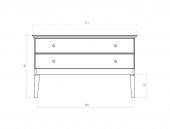 Komoda ODYS niska z litego drewna