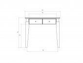 Toaletka ODYS z litego drewna