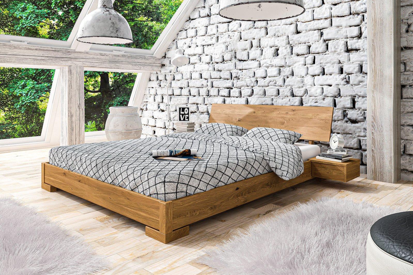 Łóżko VENTO E z litego drewna