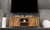 Szafka RTV VINCI z litego drewna