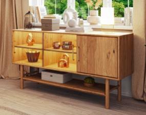 Komoda niska z przeszkleniem LIRA