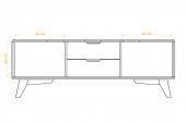 Komoda niska, szeroka z 2 szufladami BIANCO