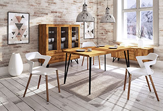 Stół z naturalnym blatem GOLO