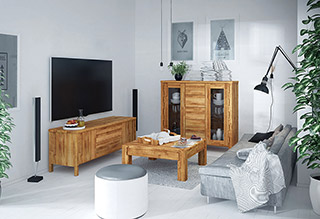 Komoda KOLI wysoka z litego drewna