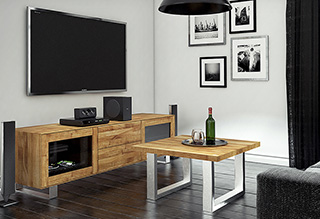 Komoda STEEL niska z litego drewna