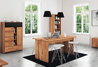 Komoda VIGO niska z litego drewna