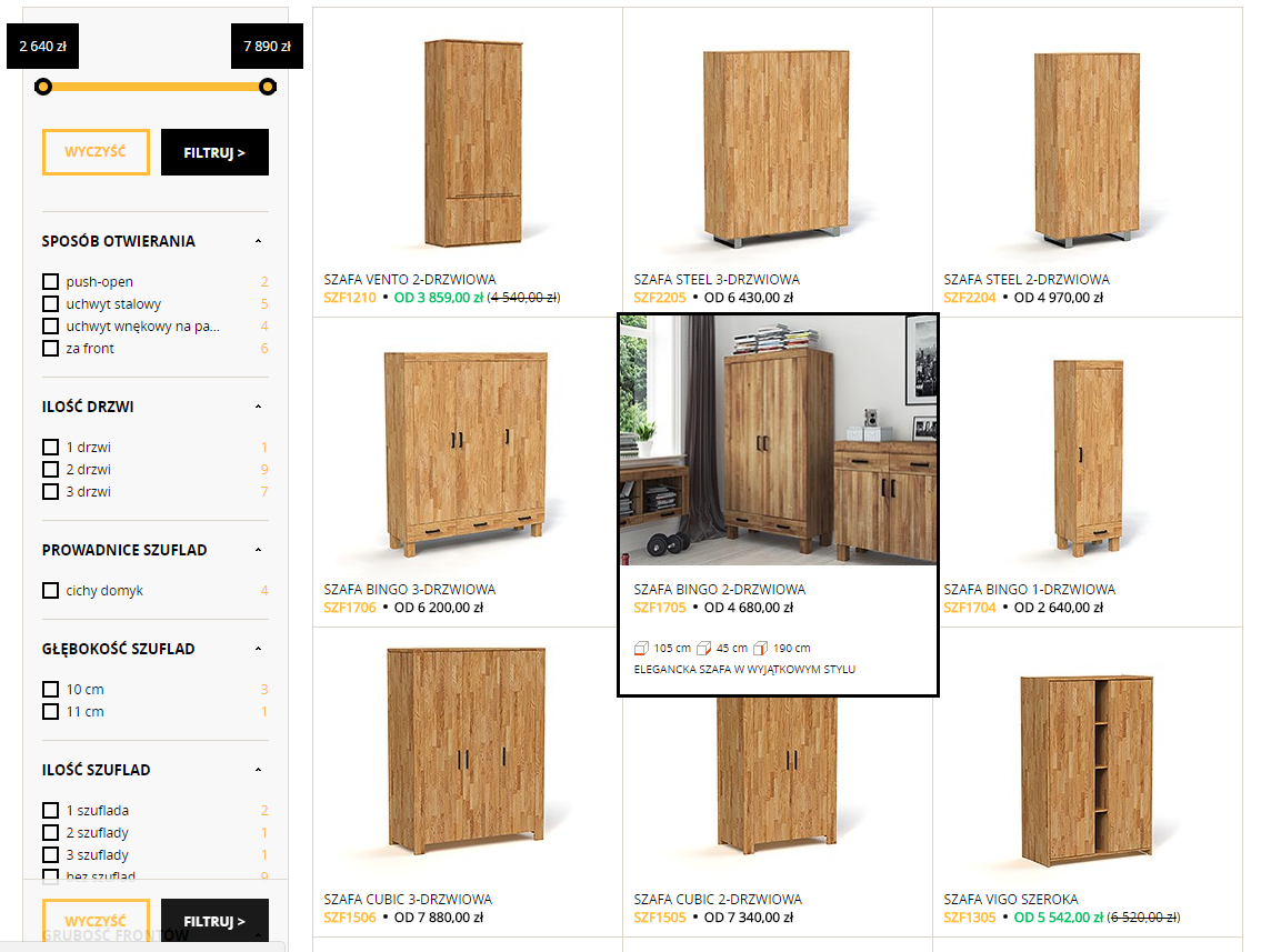 Oferta szaf drewnianych The Beds