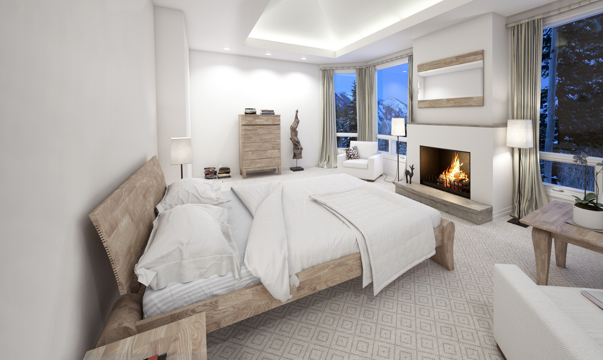 Sypialnia w stylu cottage