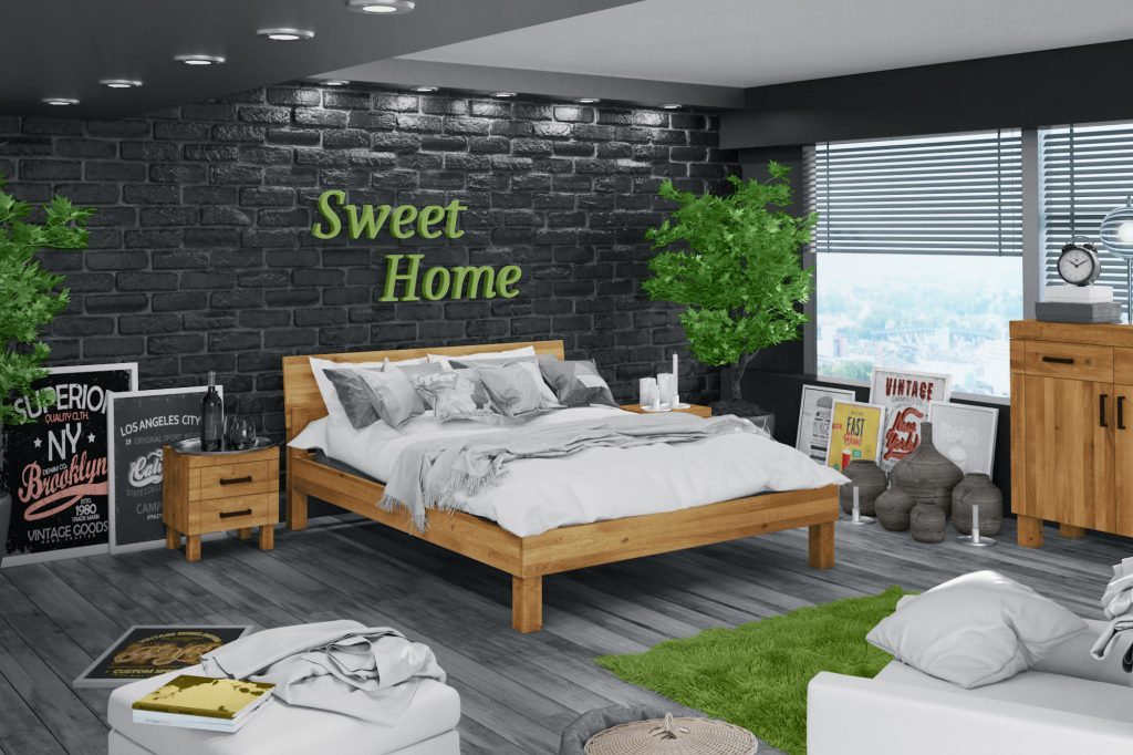 Mieszkanie ekologiczne - drewniane meble Bingo do sypialni