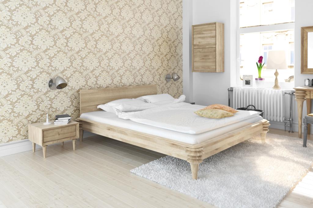 Łóżko drewniane z kolekcji Paris