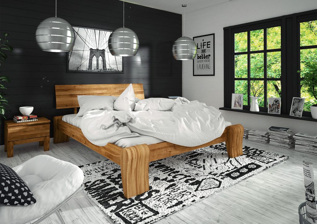 Aranżacja sypialni -- meble drewniane z kolekcji Bona