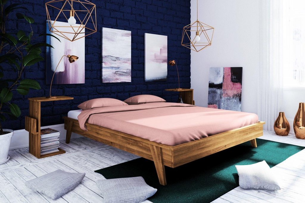 łóżko drewniane RETRO