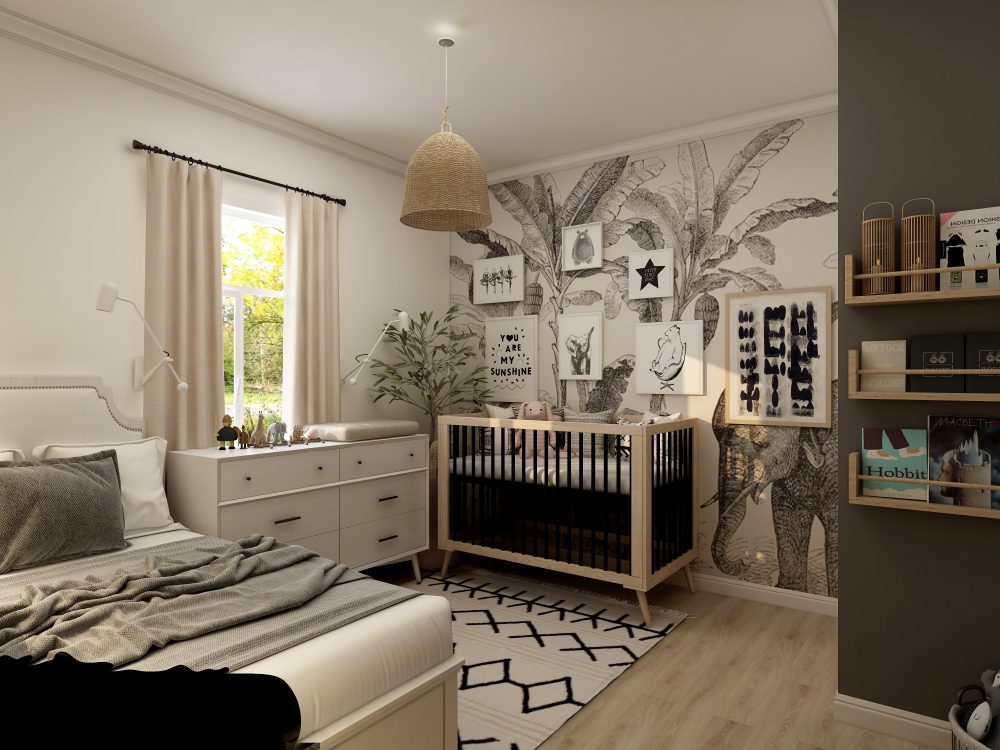 Pokój dla niemowlaka w minimalistycznym stylu skandynawskim